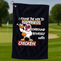 I Found The Key To Happiness, Surround Yourself With Chickens Golf Towel