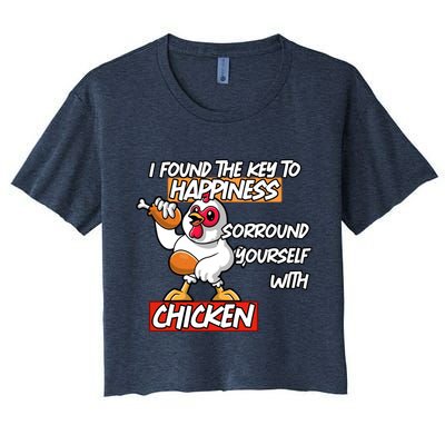 I Found The Key To Happiness, Surround Yourself With Chickens Crop Top