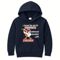 I Found The Key To Happiness, Surround Yourself With Chickens Kids Hoodie