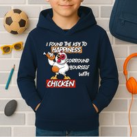 I Found The Key To Happiness, Surround Yourself With Chickens Kids Hoodie