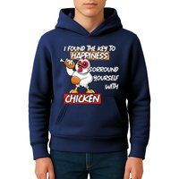 I Found The Key To Happiness, Surround Yourself With Chickens Kids Hoodie