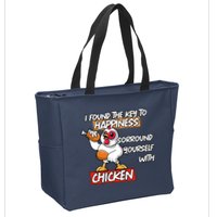I Found The Key To Happiness, Surround Yourself With Chickens Zip Tote Bag