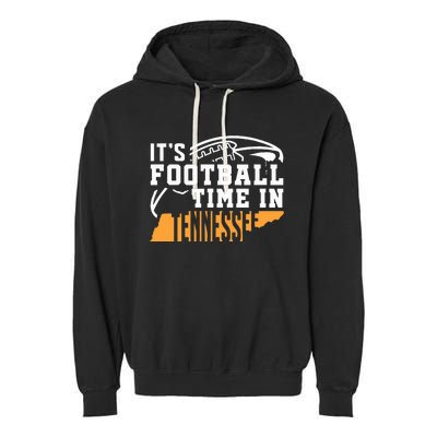 ItS Football Time In Tennessee Orange And White Garment-Dyed Fleece Hoodie