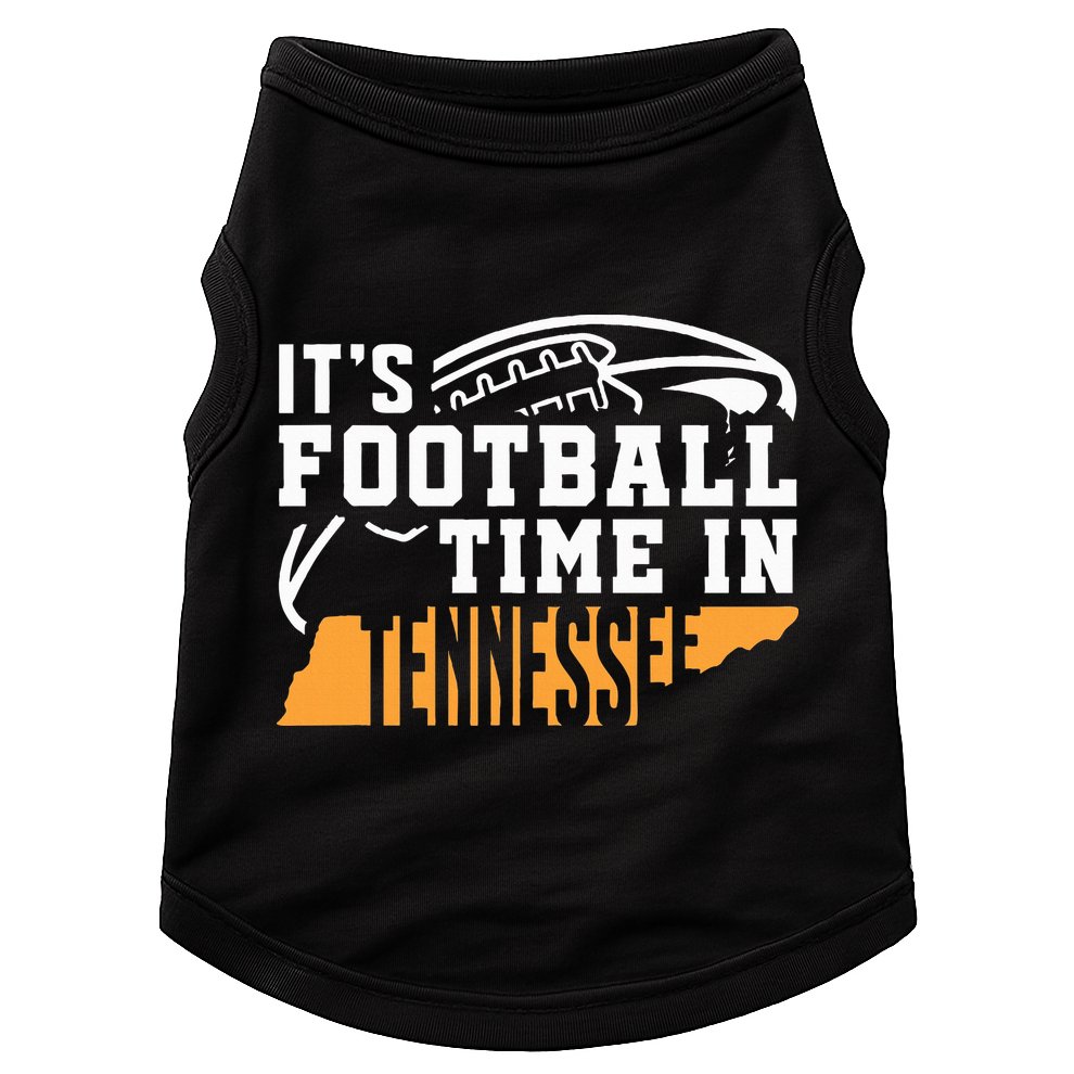 ItS Football Time In Tennessee Orange And White Doggie Tank