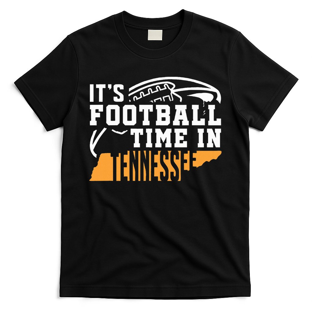 ItS Football Time In Tennessee Orange And White T-Shirt