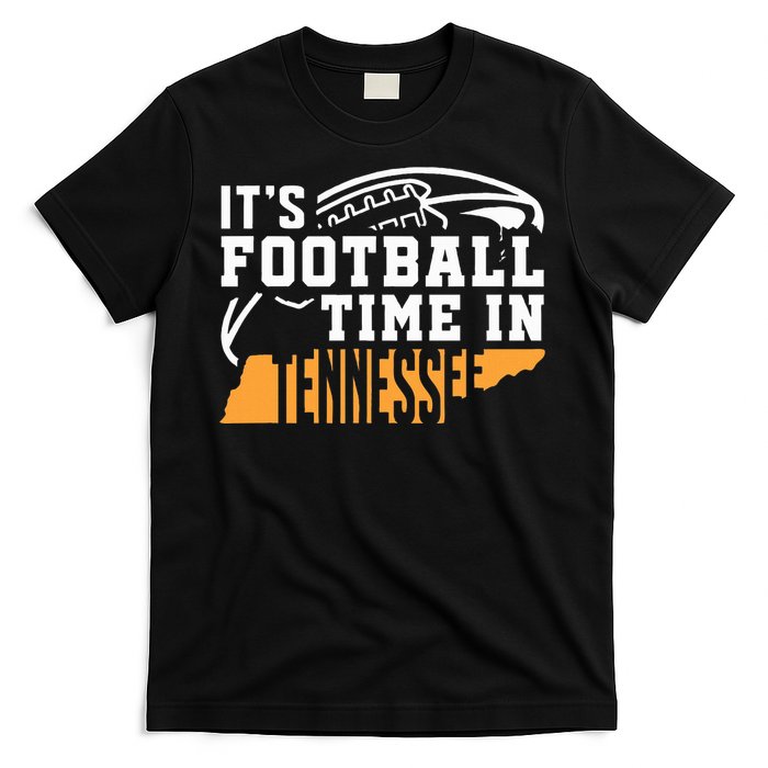 ItS Football Time In Tennessee Orange And White T-Shirt