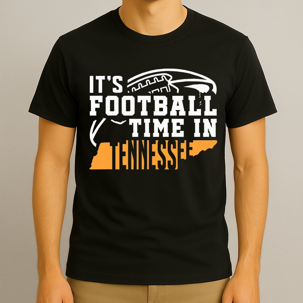 ItS Football Time In Tennessee Orange And White T-Shirt