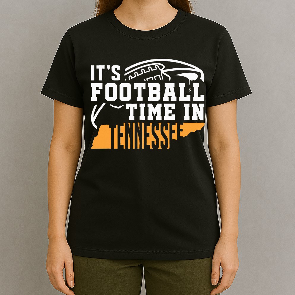 ItS Football Time In Tennessee Orange And White T-Shirt