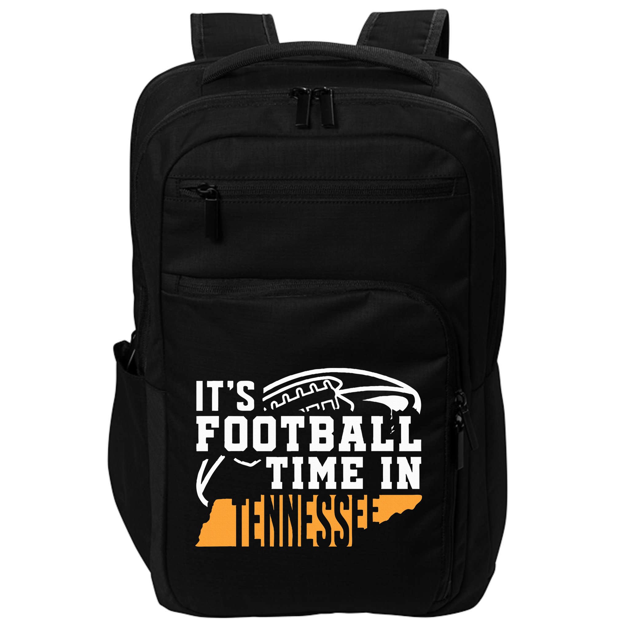 ItS Football Time In Tennessee Orange And White Impact Tech Backpack