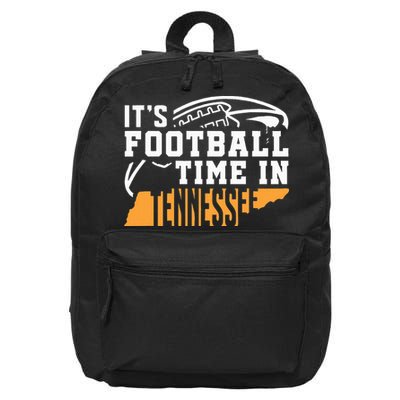 ItS Football Time In Tennessee Orange And White 16 in Basic Backpack
