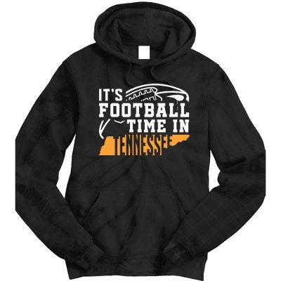 ItS Football Time In Tennessee Orange And White Tie Dye Hoodie