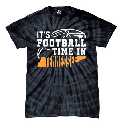 ItS Football Time In Tennessee Orange And White Tie-Dye T-Shirt