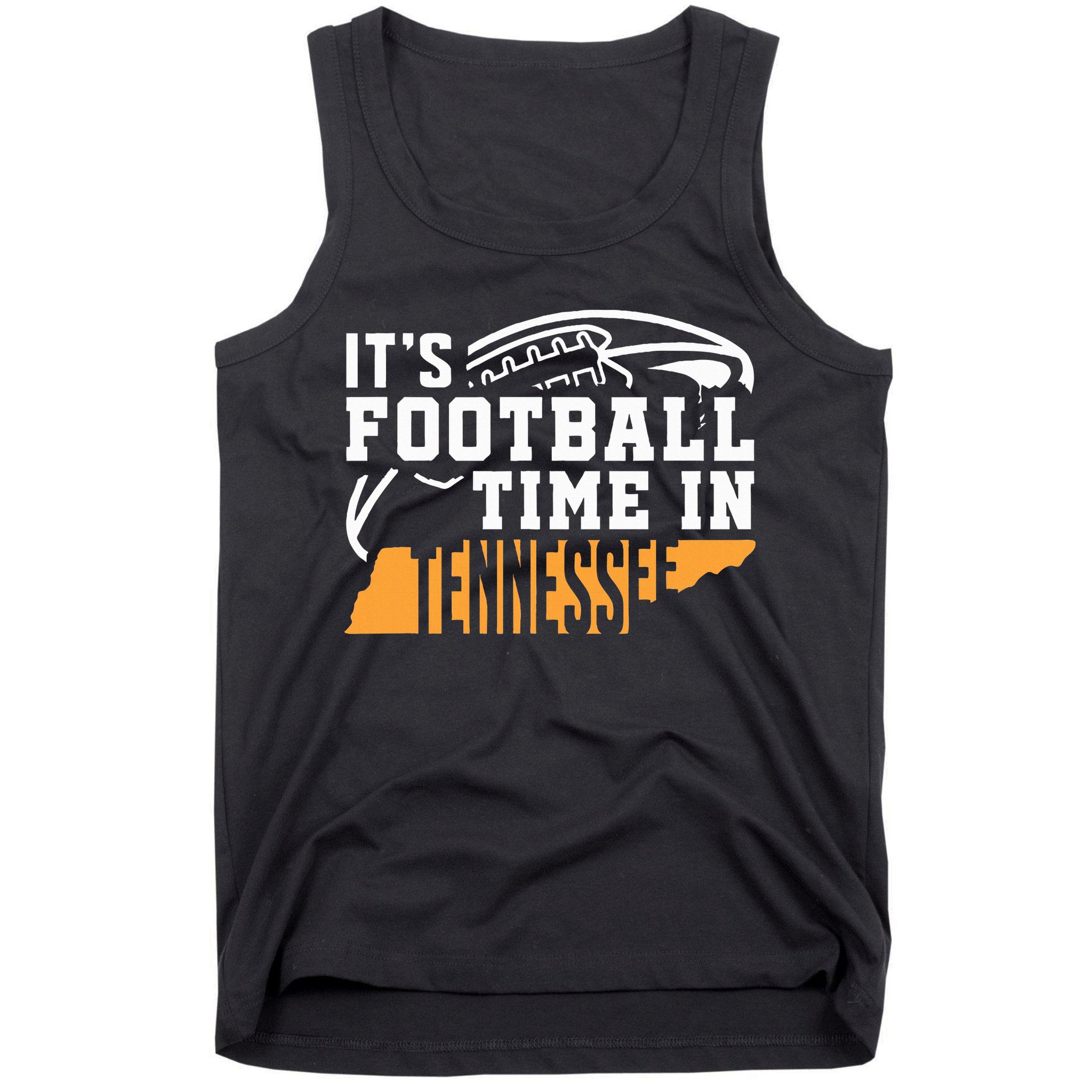 ItS Football Time In Tennessee Orange And White Tank Top