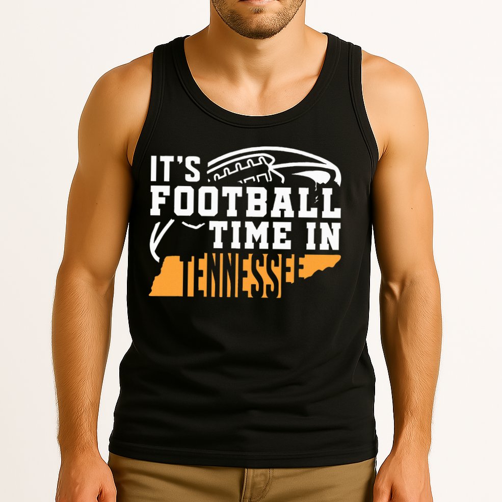 ItS Football Time In Tennessee Orange And White Tank Top