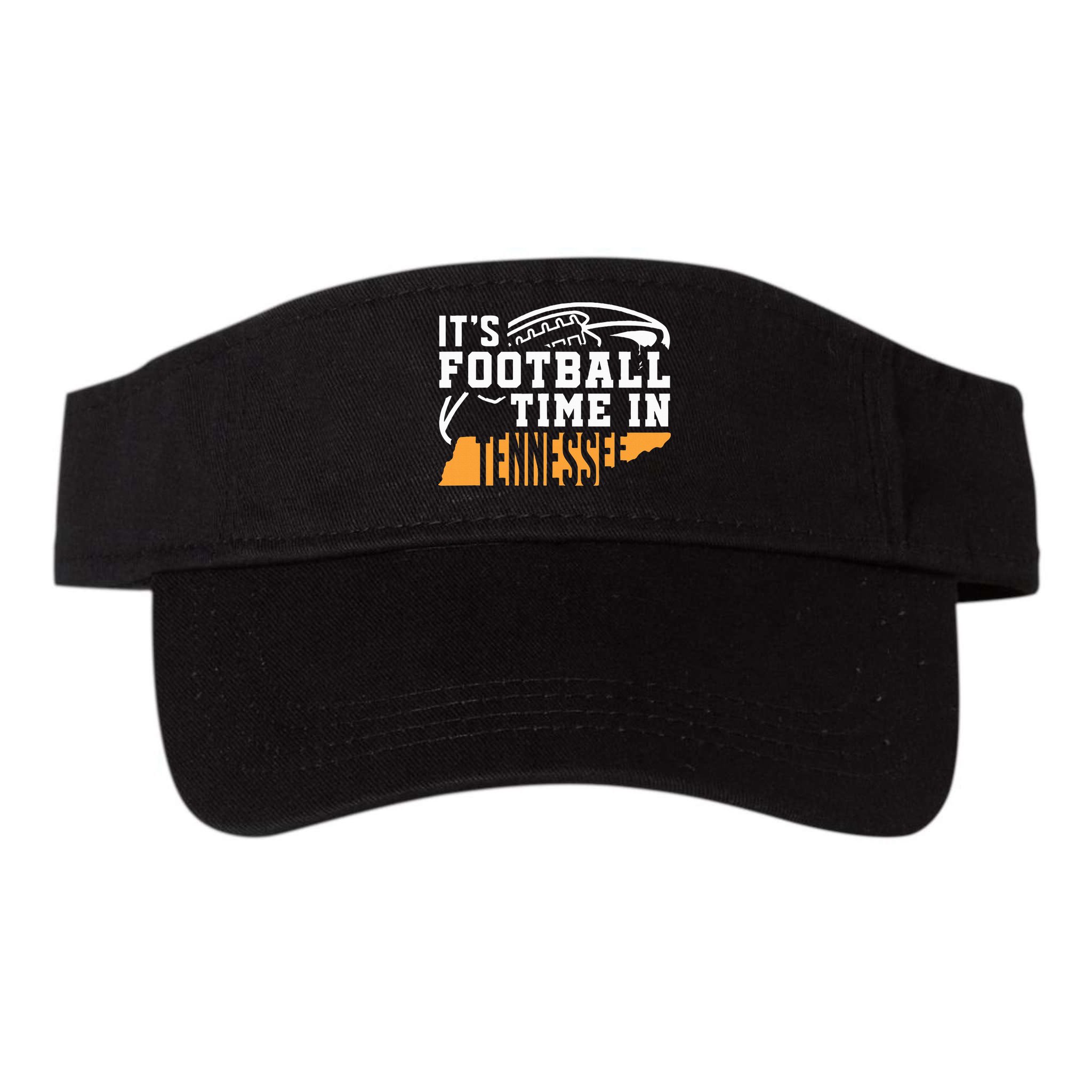 ItS Football Time In Tennessee Orange And White Visor