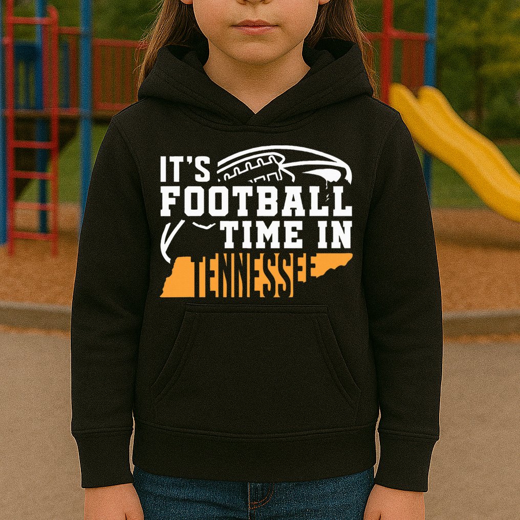 ItS Football Time In Tennessee Orange And White Kids Hoodie