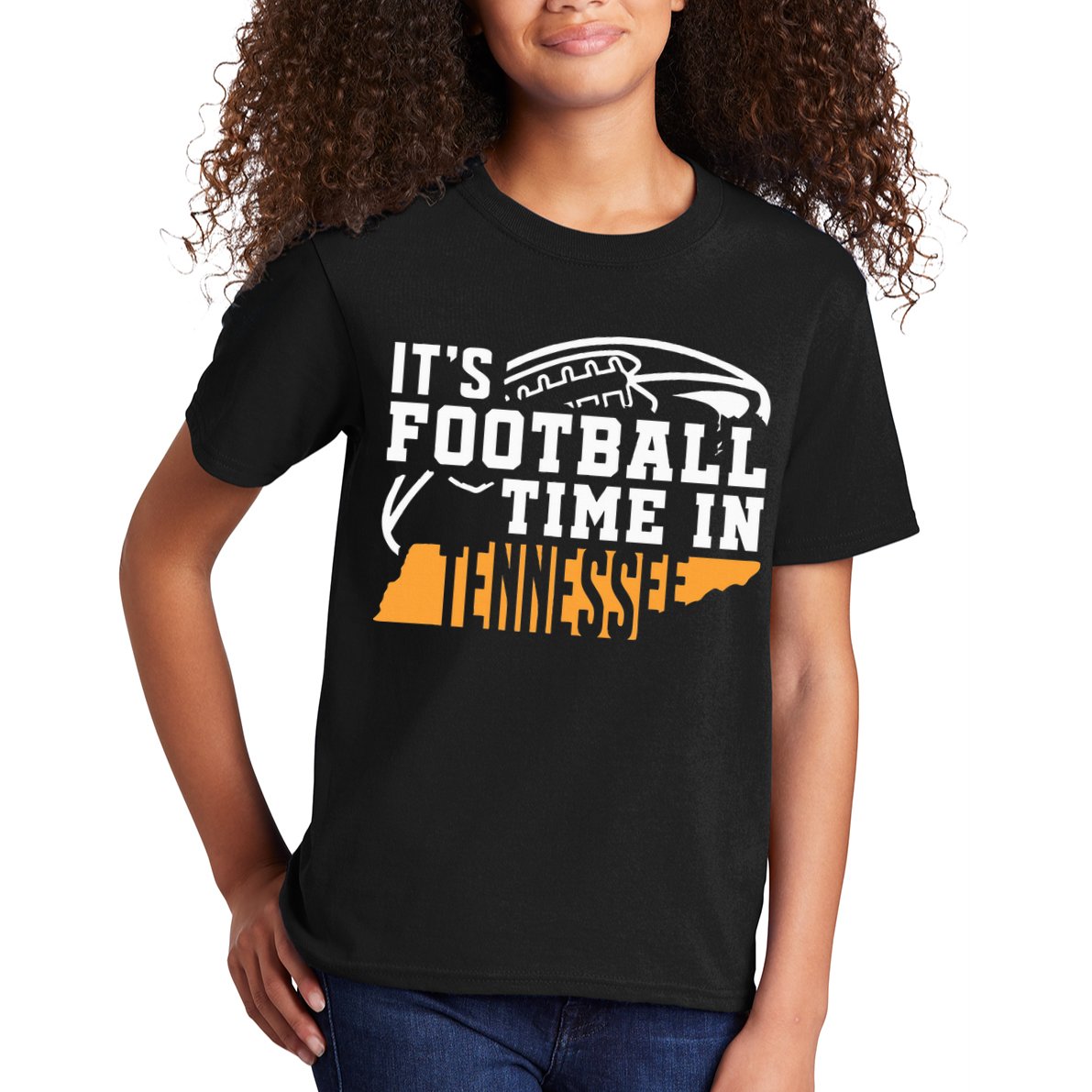 ItS Football Time In Tennessee Orange And White Kids T-Shirt