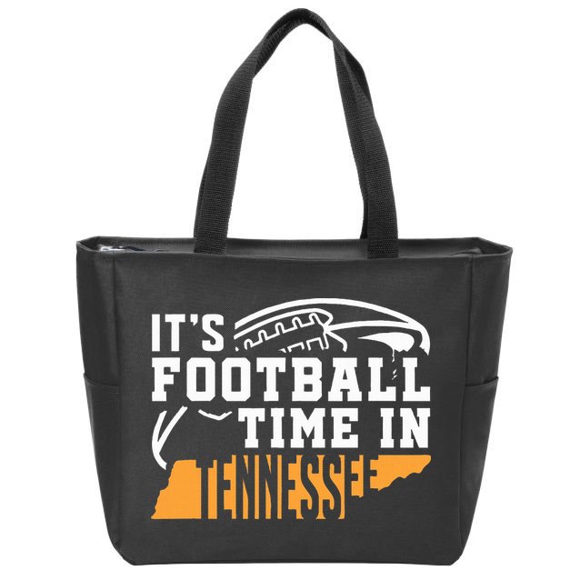 ItS Football Time In Tennessee Orange And White Zip Tote Bag