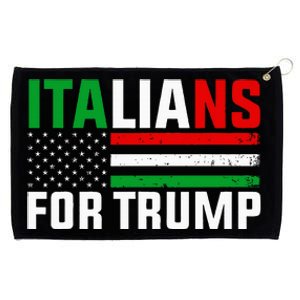 Italians For Trump Usa Flag Trump 2024 Elections Pro Trump Grommeted Golf Towel