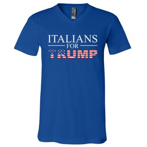 Italians For Trump Donald Trump 2024 Elections Gift V-Neck T-Shirt