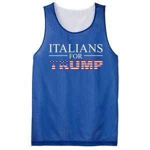 Italians For Trump Donald Trump 2024 Elections Gift Mesh Reversible Basketball Jersey Tank