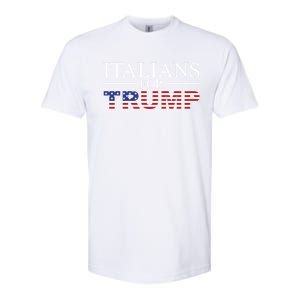 Italians For Trump Donald Trump 2024 Elections Gift Softstyle CVC T-Shirt