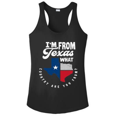 I'm From Texas What Country Are From Proud Texan Ladies PosiCharge Competitor Racerback Tank