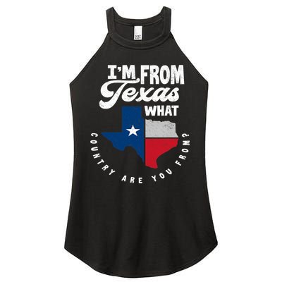 I'm From Texas What Country Are From Proud Texan Women's Perfect Tri Rocker Tank