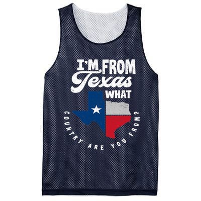 I'm From Texas What Country Are From Proud Texan Mesh Reversible Basketball Jersey Tank