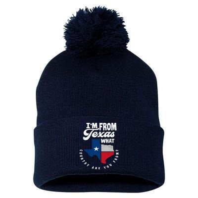 I'm From Texas What Country Are From Proud Texan Pom Pom 12in Knit Beanie