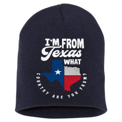 I'm From Texas What Country Are From Proud Texan Short Acrylic Beanie