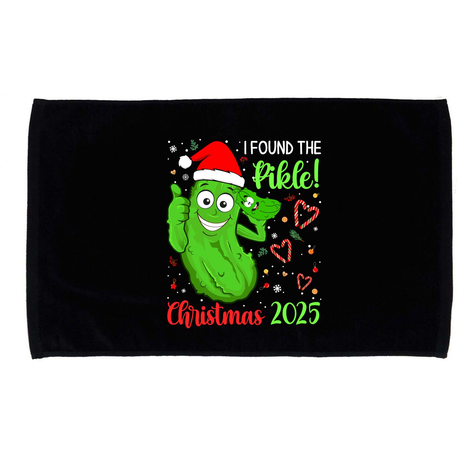 I Found The Pickle Christmas 2025 Funny Xmas Party Gift Microfiber Hand Towel