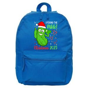 I Found The Pickle Christmas 2025 Funny Xmas Party Gift 16 in Basic Backpack