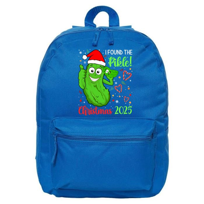 I Found The Pickle Christmas 2025 Funny Xmas Party Gift 16 in Basic Backpack