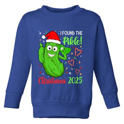 I Found The Pickle Christmas 2025 Funny Xmas Party Gift Toddler Sweatshirt