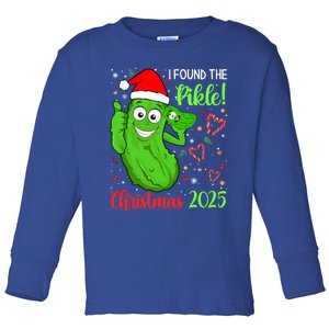 I Found The Pickle Christmas 2025 Funny Xmas Party Gift Toddler Long Sleeve Shirt