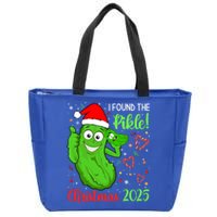 I Found The Pickle Christmas 2025 Funny Xmas Party Gift Zip Tote Bag