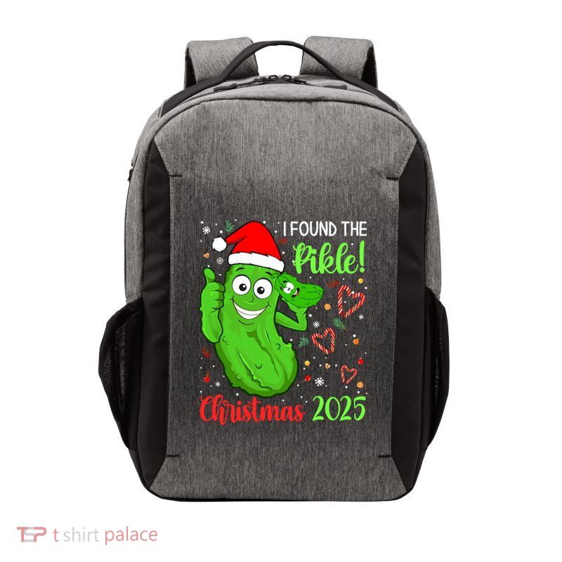 I Found The Pickle Christmas 2025 Funny Xmas Party Gift Vector Backpack