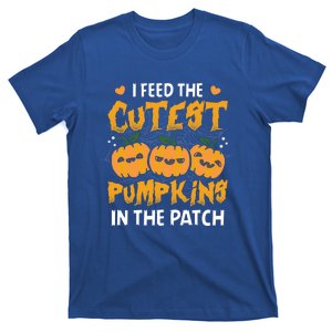 I Feed The Cutest Pumpkins In The Patch Lunch Lady Halloween Cool Gift T-Shirt