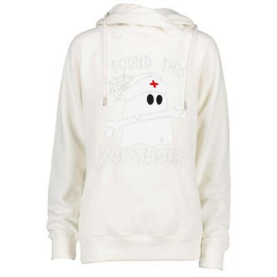 I Found This Humerus Funny Ghost Nurse Halloween Womens Funnel Neck Pullover Hood