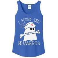 I Found This Humerus Funny Ghost Nurse Halloween Ladies Essential Tank