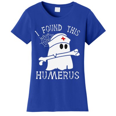 I Found This Humerus Funny Ghost Nurse Halloween Women's T-Shirt