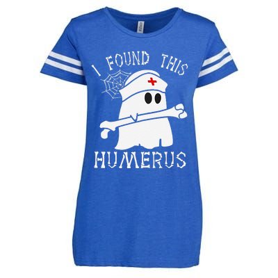 I Found This Humerus Funny Ghost Nurse Halloween Enza Ladies Jersey Football T-Shirt