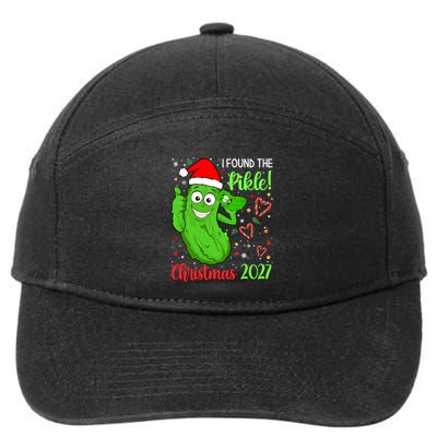 I Found The Pickle Christmas 2027 Funny Xmas Party Funny Gift 7-Panel Snapback Hat