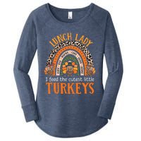 I Feed The Cutest Little Turkeys Thanksgiving Lunch Lady Women's Perfect Tri Tunic Long Sleeve Shirt