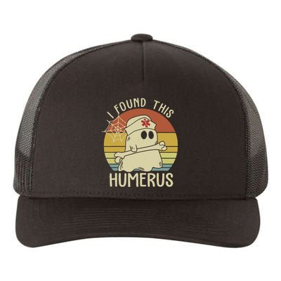 I Found This Humerus Halloween Nurse Nursing Ghost Humorous Yupoong Adult 5-Panel Trucker Hat