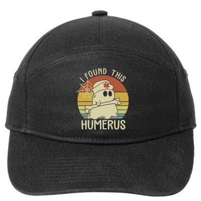 I Found This Humerus Halloween Nurse Nursing Ghost Humorous 7-Panel Snapback Hat