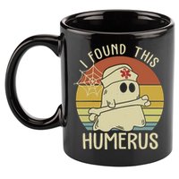 I Found This Humerus Halloween Nurse Nursing Ghost Humorous 11oz C Handle Ceramic Mug