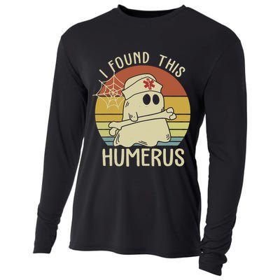 I Found This Humerus Halloween Nurse Nursing Ghost Humorous Cooling Performance Long Sleeve Crew