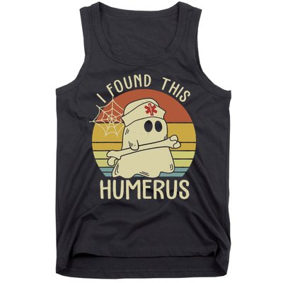 I Found This Humerus Halloween Nurse Nursing Ghost Humorous Tank Top